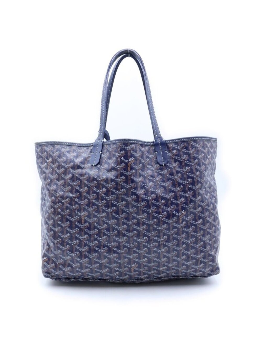 Goyard Saint Louis PM Tote Bag Navy Leather